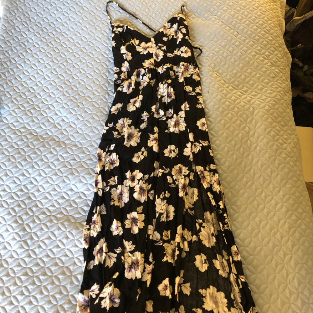 Floral leg split sundress